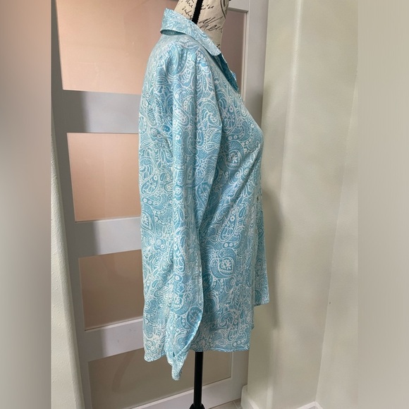 French Curve paisley blue and white SZ Medium - Picture 4 of 7